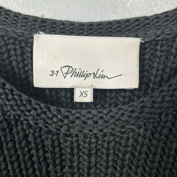 3.1 Phillip Lim Black Sleeveless Knit Rib Stitch Sweater size XS- gently used - Picture 6 of 9